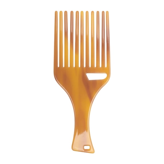 Unique Bargains 1 Pc Long Handle Hair Insert Comb Coffee Color Acetate Sheet