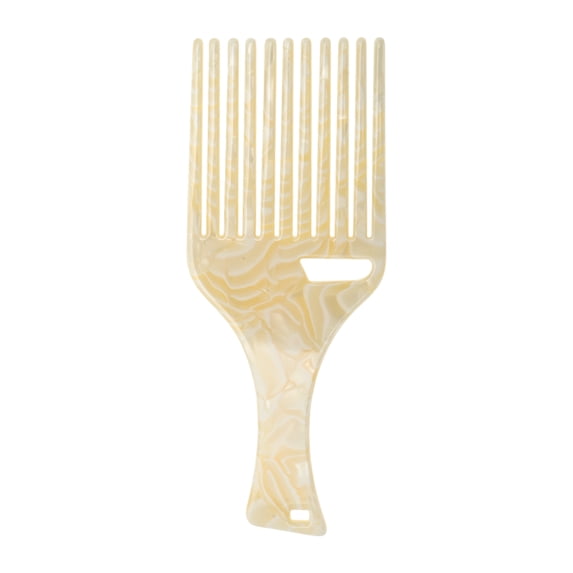 Unique Bargains 1 Pc Long Handle Hair Insert Comb Yellow Acetate Sheet
