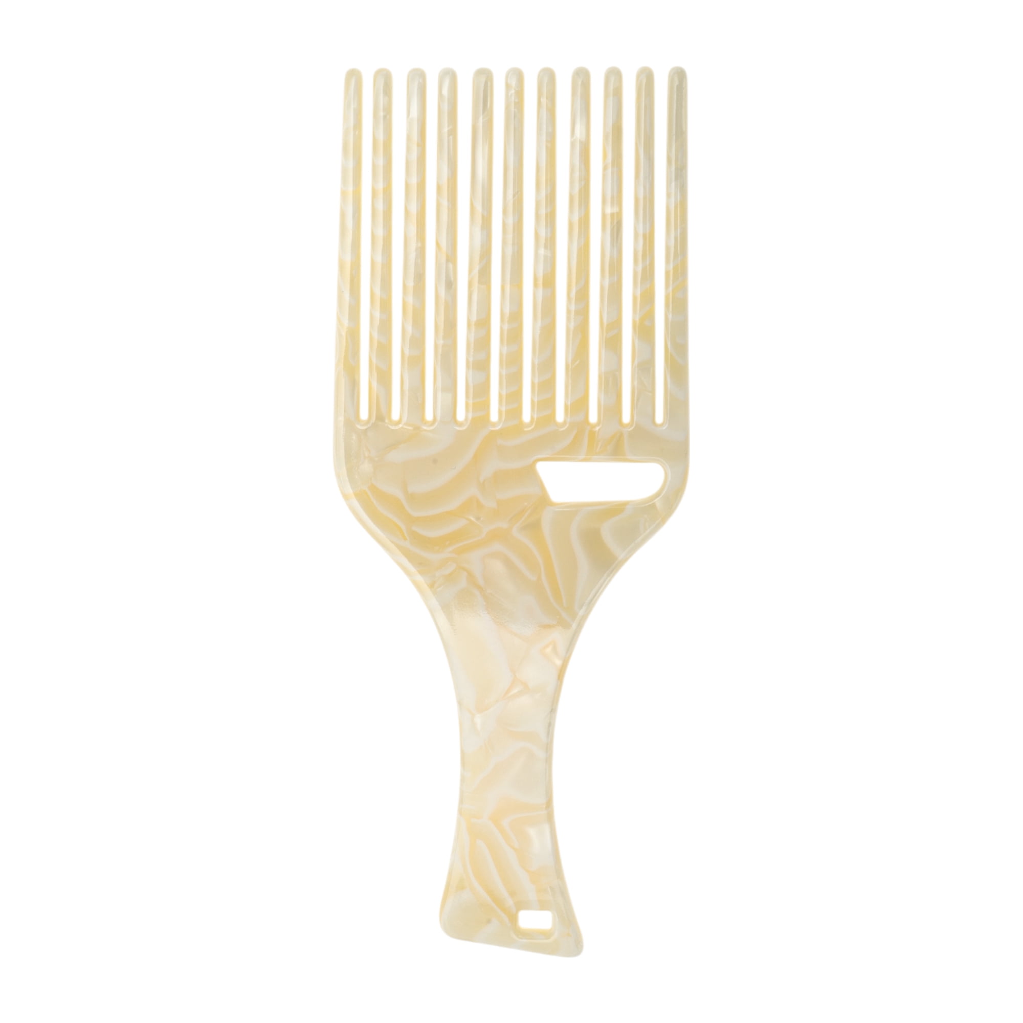 Unique Bargains 1 Pc Long Handle Hair Insert Comb for All Hair Types Styles Yellow