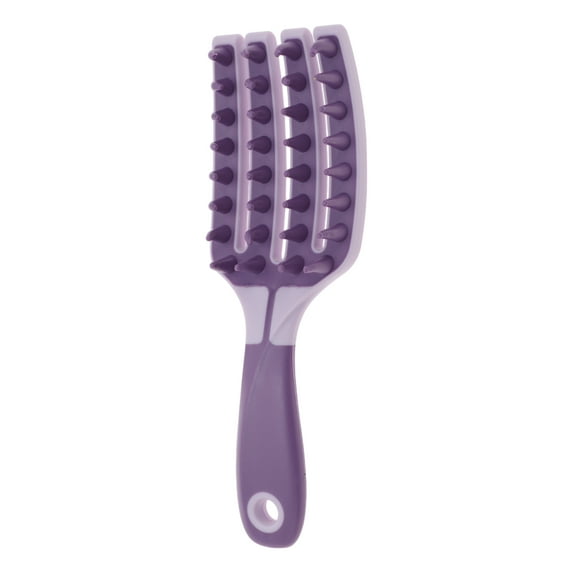 Unique Bargains 1 Pc Long Handle Hair Shampoo Brush for Head Massage 8.27"x2.76"x0.87" Purple