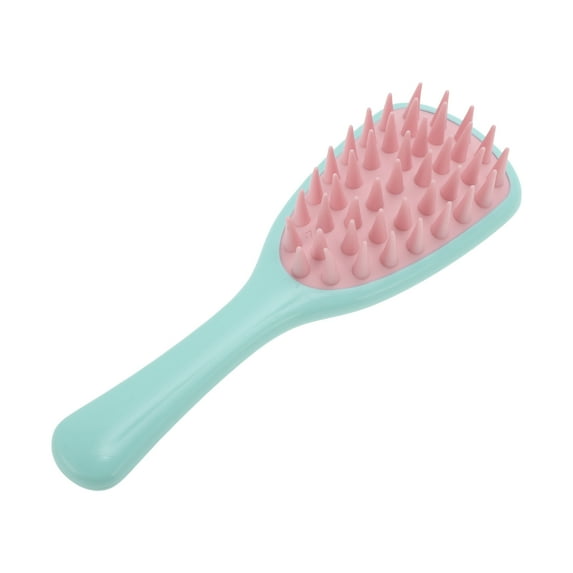 Unique Bargains 1 Pc Long Handle Massage Hair Brush for Head Massage 8.46"x2.76"x1.18" Green