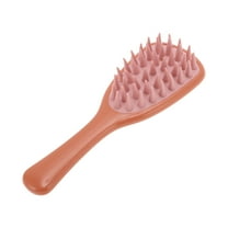 Unique Bargains 1 Pc Long Handle Massage Hair Brush for Head Massage 8.46"x2.76"x1.18" Red
