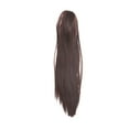 thumbnail image 1 of Unique Bargains 1 Pc Long Straight Hair Wig Hair Clips for Hair Extension 21.65" Length Dark Brown, 1 of 6