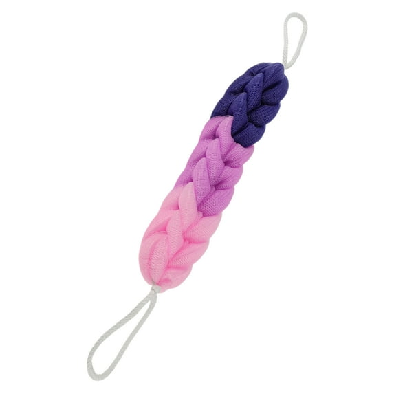 Unique Bargains 1 Pc Long Stretch Back Sponge Back Sponge for Shower 10.63"x2.36"x1.97" Purple