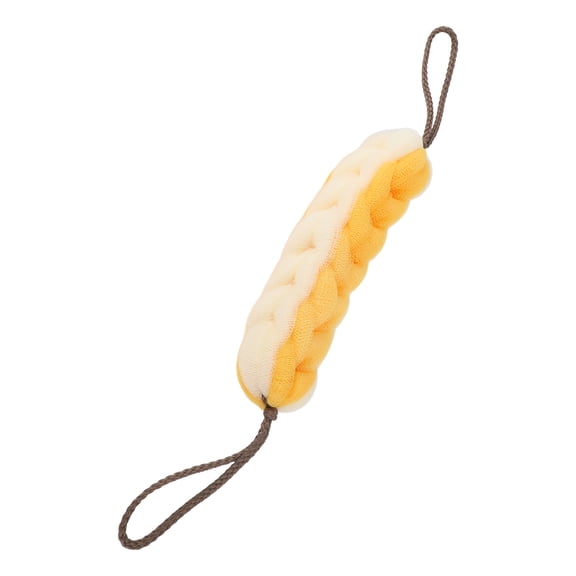 Unique Bargains 1 Pc Long Stretch Back Sponge Back Sponge for Shower 9.84"x2.76"x2.36" Orange