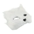 thumbnail image 1 of Unique Bargains 1 Pc Long-haired Foxes Party Mask White Plastic, 1 of 5