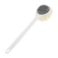 thumbnail image 1 of Unique Bargains 1 Pc Long handle Bath Brush Body Scrubber for Bathroom 14.56"x3.54"x2.75" White, 1 of 6