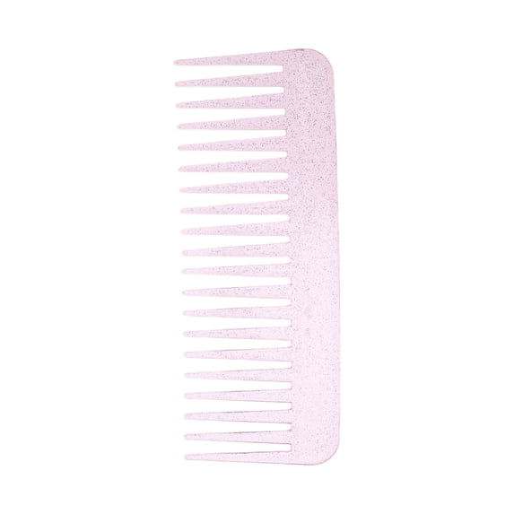 Unique Bargains 1 Pc Loose Powder Style Wide Tooth Comb for Curly Thin Hair Plastic Clear Purple