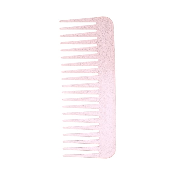 Unique Bargains 1 Pc Loose Wide Tooth Comb for Daily Use Clear Pink