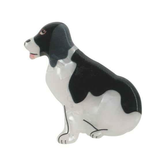 Unique Bargains 1 Pc Lovely Cartoon Dog Hair Clips for Home Black White