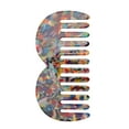thumbnail image 1 of Unique Bargains 1 Pc M-shaped Marble Wide Tooth Comb Colorful Acetate Sheet, 1 of 5