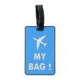 thumbnail image 1 of Unique Bargains 1 Pc MY BAG Pattern Luggage Tag for Travelling Blue, 1 of 5
