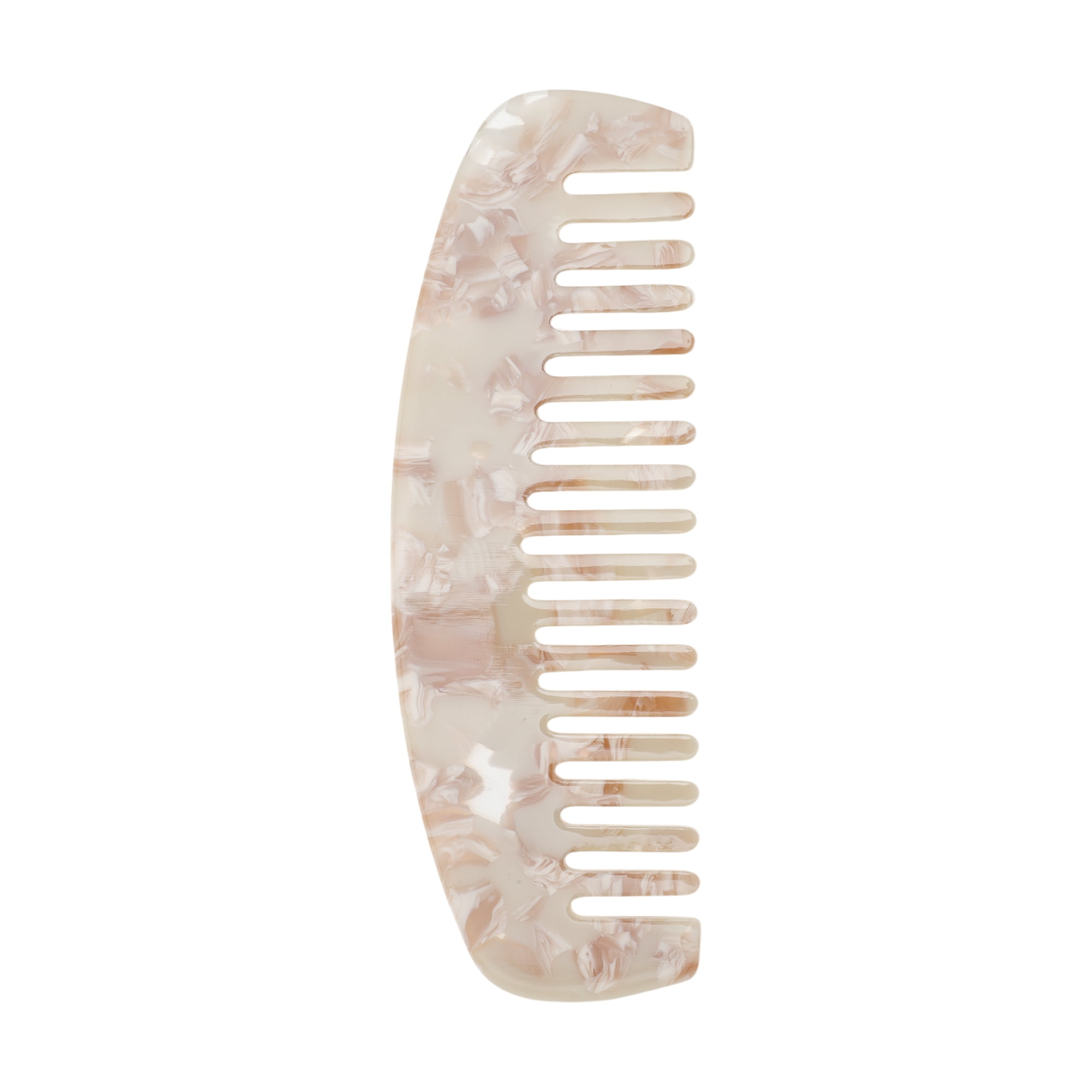 Unique Bargains 1 Pc Marble Hair Comb Designed for Making hair Smooth Coffee Color