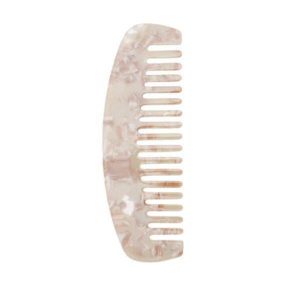 Unique Bargains 1 Pc Marble Hair Comb Designed for Making hair Smooth Coffee Color
