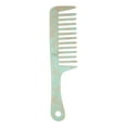 thumbnail image 1 of Unique Bargains 1 Pc Marble Handle Hair Comb Cyan Acetate Sheet, 1 of 5