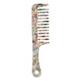 thumbnail image 1 of Unique Bargains 1 Pc Marble Handle Hair Comb Multicolored Acetate Sheet, 1 of 5