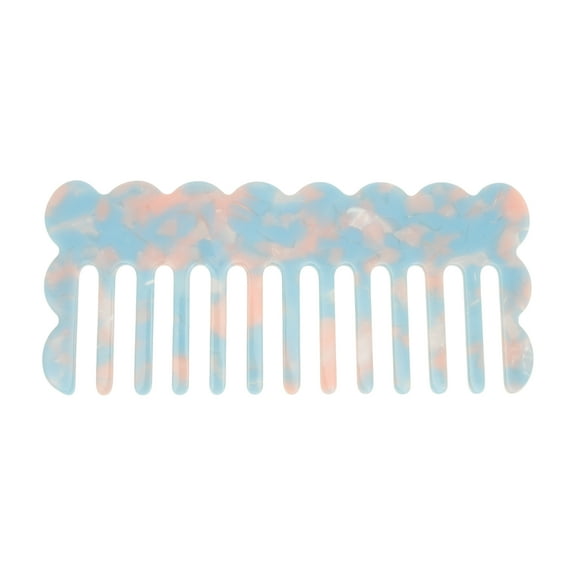 Unique Bargains 1 Pc Marble Pattern Hair Comb Acetate Sheet Pink, Blue
