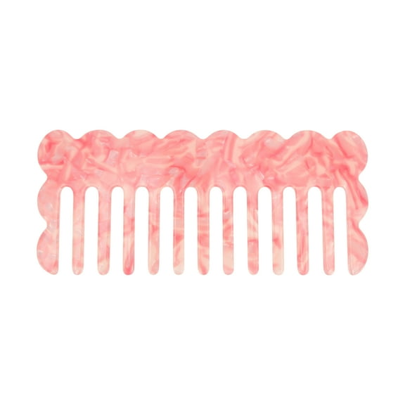 Unique Bargains 1 Pc Marble Pattern Hair Comb Acetate Sheet Pink