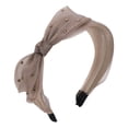thumbnail image 1 of Unique Bargains 1 Pc Mesh Bow Headbands for Women Brown, 1 of 6