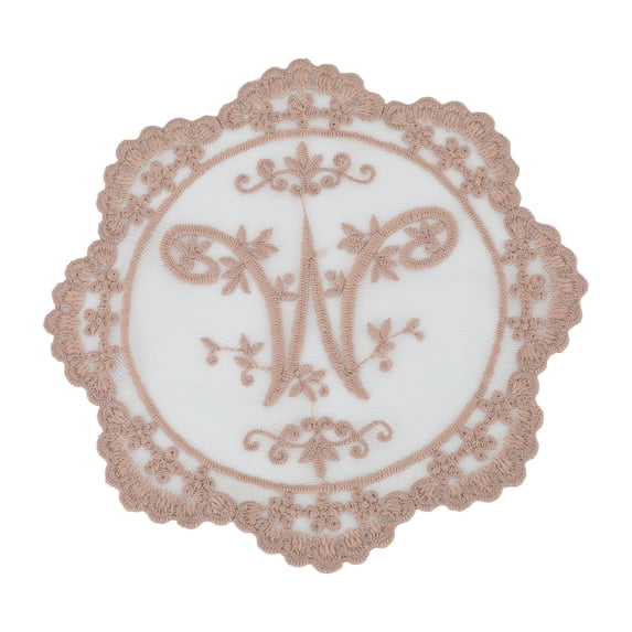 Unique Bargains 1 Pc Mesh Embroidery Drink Coaster Cameo
