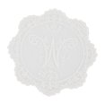 thumbnail image 1 of Unique Bargains 1 Pc Mesh Embroidery Drink Coaster White, 1 of 5