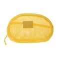 thumbnail image 1 of Unique Bargains 1 Pc Mesh Hand-held Sundries Makeup Bag Polyester Yellow 8.27in, 1 of 6