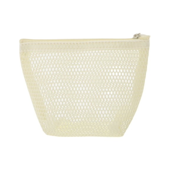 Unique Bargains 1 Pc Mesh Lipstick Makeup Bag White Polyester