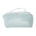 thumbnail image 1 of Unique Bargains 1 Pc Mesh Multifunctional Portable Makeup Bag Blue Gray Polyester, 1 of 6