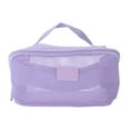 thumbnail image 1 of Unique Bargains 1 Pc Mesh Multifunctional Portable Makeup Bag Light Purple Polyester, 1 of 6