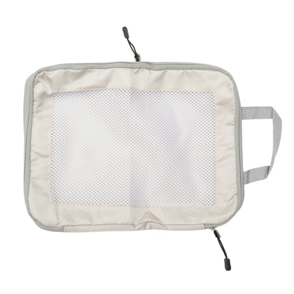 Unique Bargains 1 Pc Mesh Packing Cube for Luggage 7.87"x4.72"x11.02" Beige