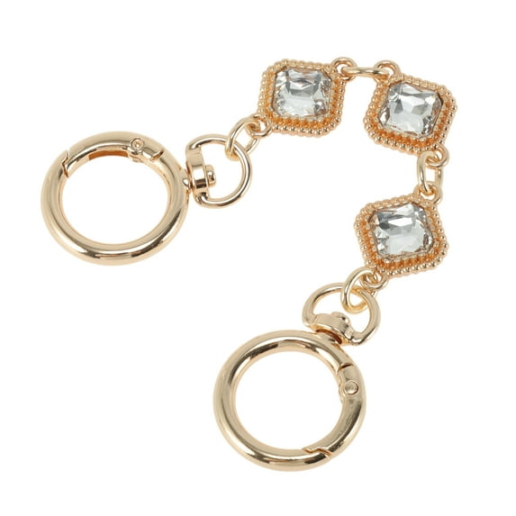 Unique Bargains 1 Pc Metal Buckle Design Handbag Strap Gold Tone Clear Metal