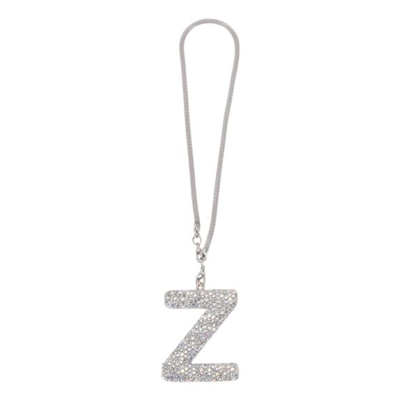 Unique Bargains 1 Pc Metal Faux Crystal Rhinestones Car Rear View Mirror Pendant Accessories Car Hanging Ornament Multicolor Letter Z