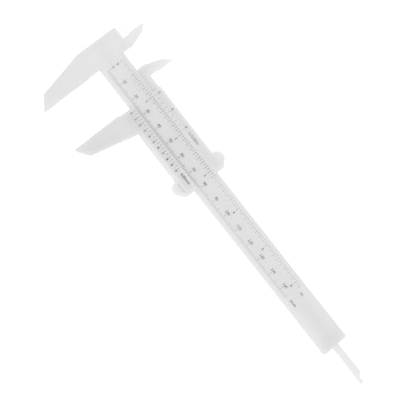 Unique Bargains 1 Pc Mini Eyebrow Measuring Ruler Double Scale Aliper Measuring Tool 8.27"x2.91" White