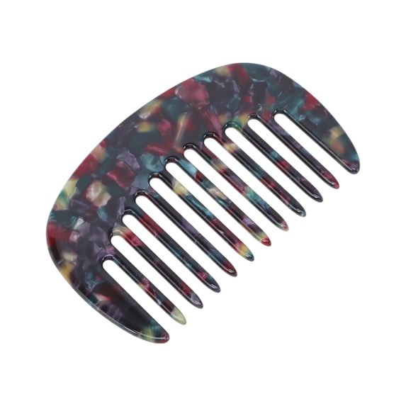 Unique Bargains 1 Pc Mini Wide Tooth Comb for Women Pocket Size Black 3.39"x1.97"