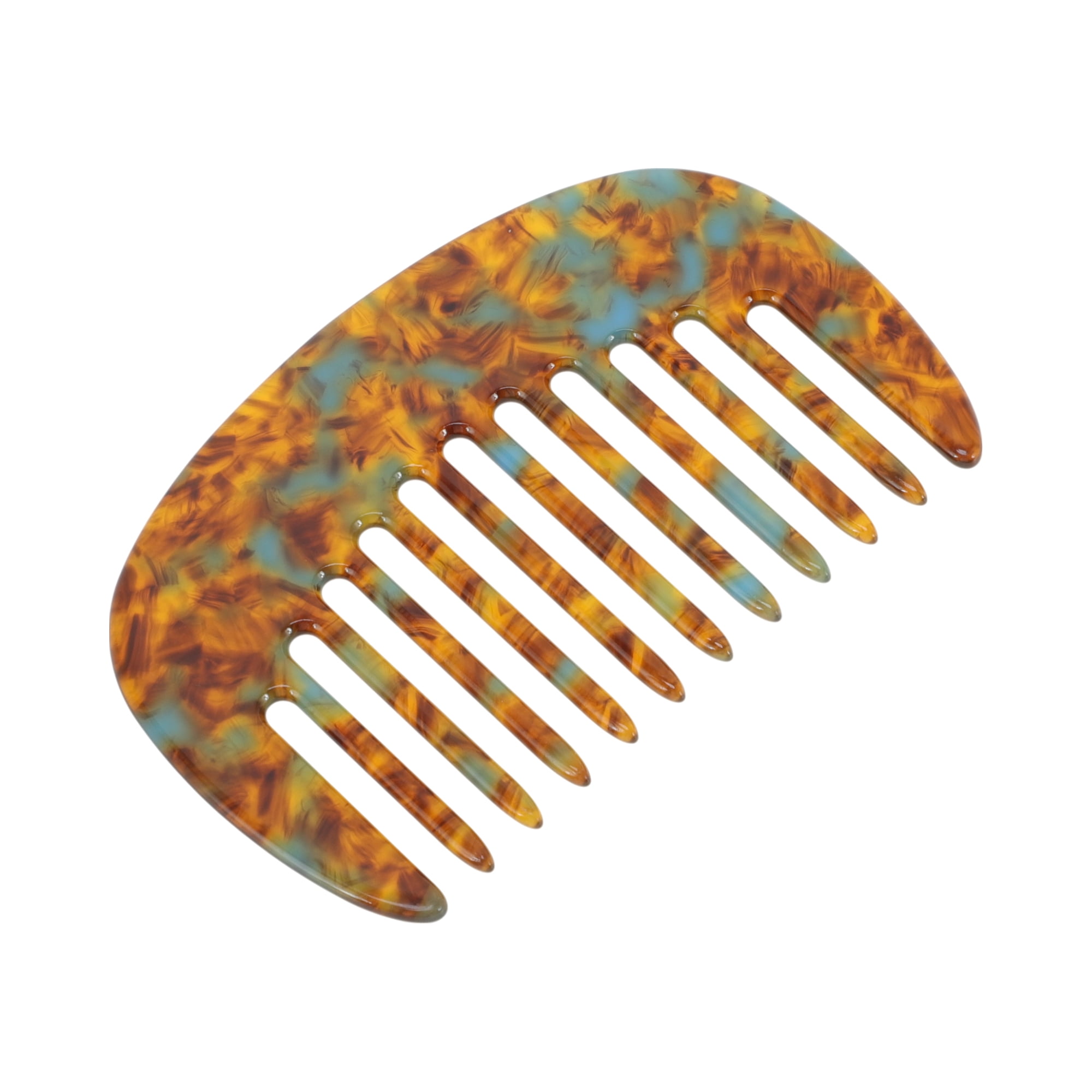 Unique Bargains 1 Pc Mini Wide Tooth Comb for Women Pocket Size Brown 3.39"x1.97"