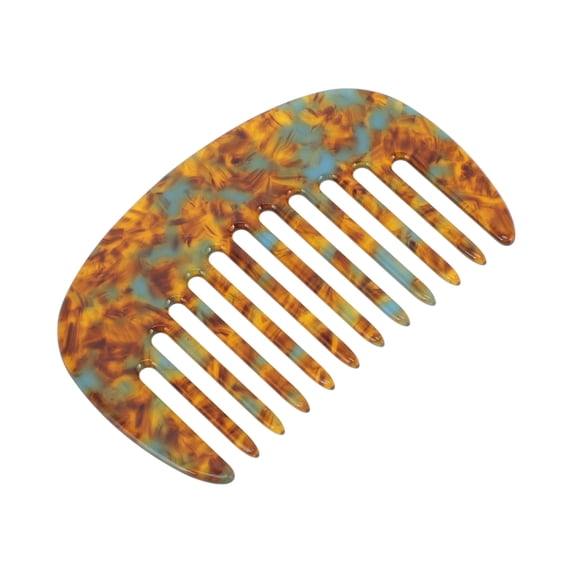 Unique Bargains 1 Pc Mini Wide Tooth Comb for Women Pocket Size Brown 3.39"x1.97"