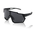 thumbnail image 1 of Unique Bargains 1 Pc Motorcycle Riding Goggles Anti-glare Tri-Acetyl Cellulos PC UV400 Outdoor Sports Sunglasses for Motocross Dirt Bike ATV Black Frame Black Lens, 1 of 6