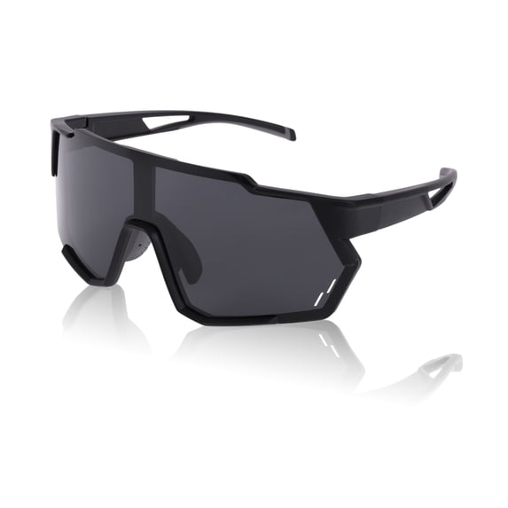 Unique Bargains 1 Pc Motorcycle Riding Goggles Anti-glare Tri-Acetyl Cellulos PC UV400 Outdoor Sports Sunglasses for Motocross Dirt Bike ATV Black Frame Black Lens