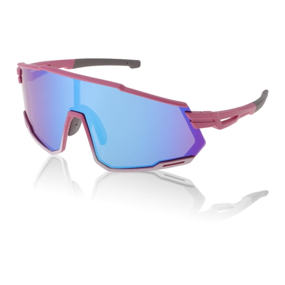 Unique Bargains 1 Pc Motorcycle Riding Goggles Not Foldable Anti-Glare Tri-Acetyl Cellulos PC UV400 Blue Lens Purple White Frame