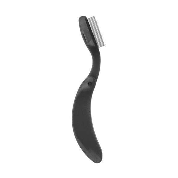 Unique Bargains 1 Pc Multifunctional Crescent Eyebrow Brush Black