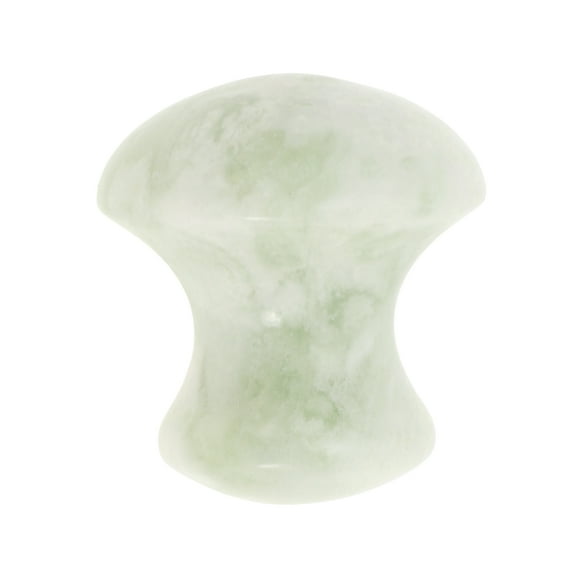 Unique Bargains 1 Pc Mushroom Head Face Massager for Beauty Parlor White Green Natural Jade