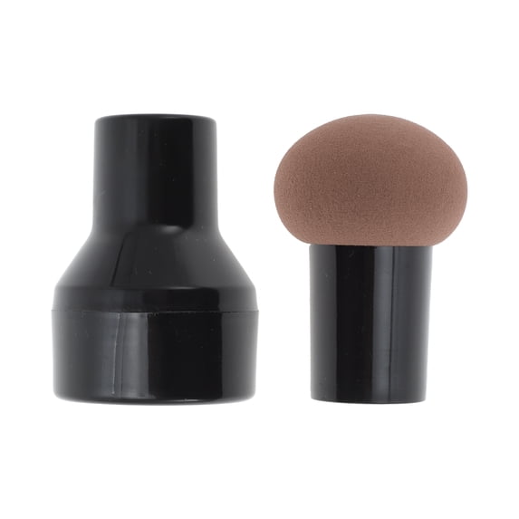 Unique Bargains 1 Pc Mushroom Head Powder Puff for Travel Dressing Tables Coffee Color Hydrophilic Polyurethane