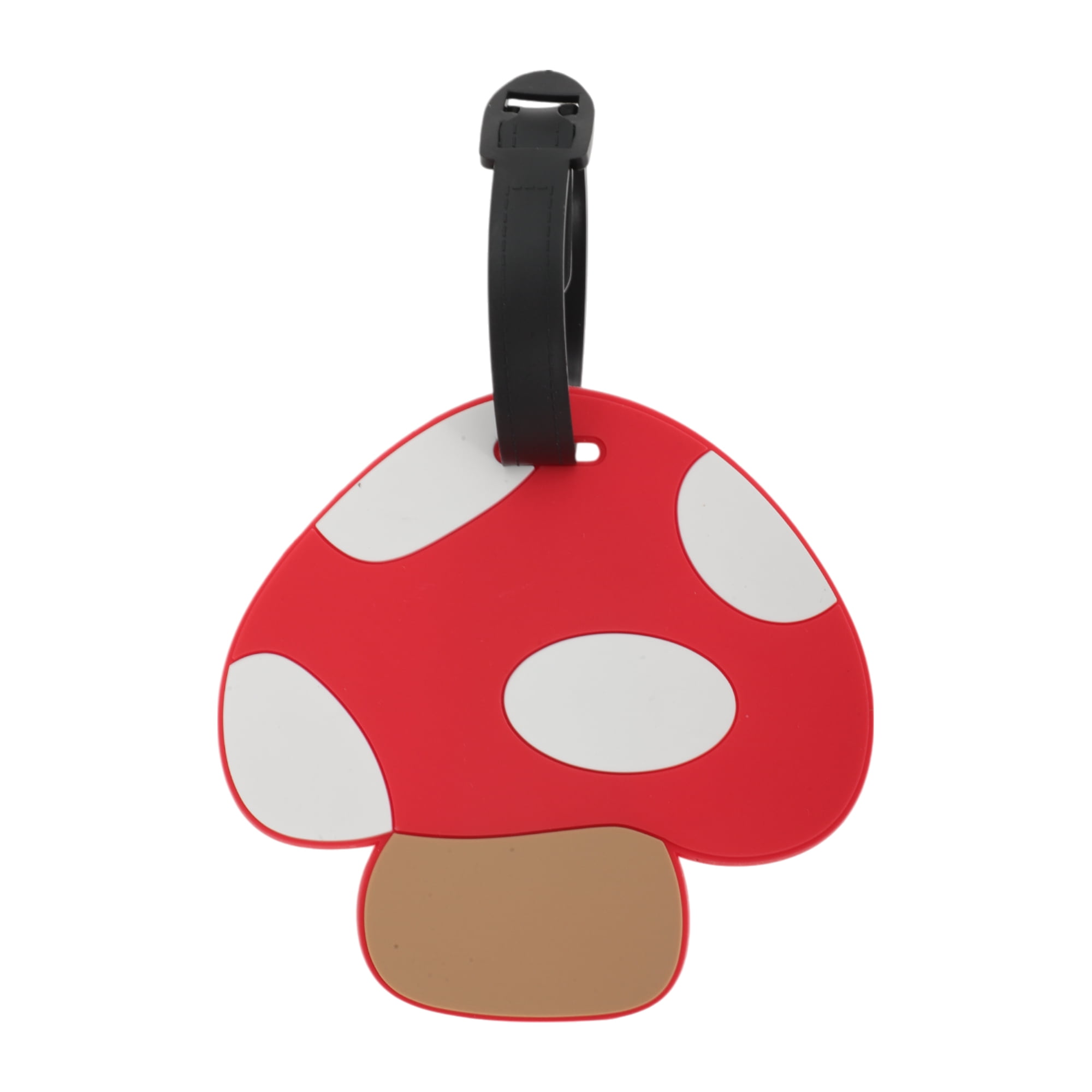 Unique Bargains 1 Pc Mushroom Luggage Tag for Travelling Red