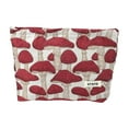 thumbnail image 1 of Unique Bargains 1 Pc Mushroom Pattern Drawstring Makeup Bag for Vacation Travel Polyester red, 1 of 6