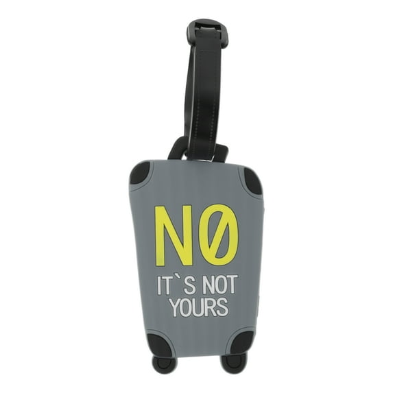 Unique Bargains 1 Pc NO Pattern Luggage Tag for Travelling Gray