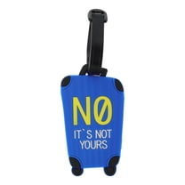 Unique Bargains 1 Pc NO Pattern Luggage Tag for Travelling Blue