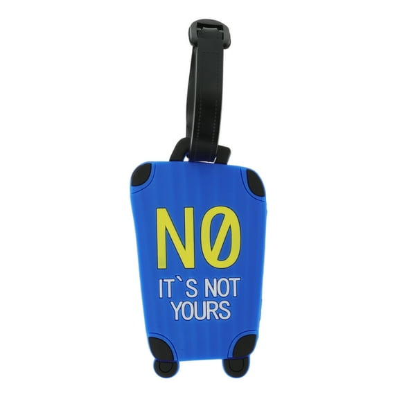 Unique Bargains 1 Pc NO Pattern Luggage Tag for Travelling Blue