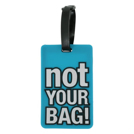 Unique Bargains 1 Pc NOT Pattern Luggage Tag for Travelling Blue