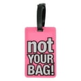 thumbnail image 1 of Unique Bargains 1 Pc NOT Pattern Luggage Tag for Travelling Deep Pink, 1 of 5
