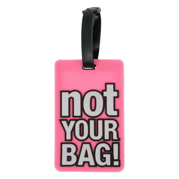 Unique Bargains 1 Pc NOT Pattern Luggage Tag for Travelling Deep Pink